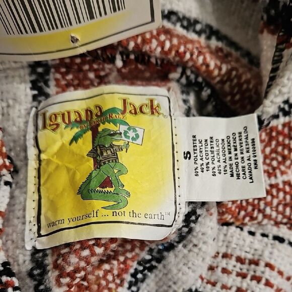 Striped Baja Hoodie Unisex Size Small - Picture 5 of 5